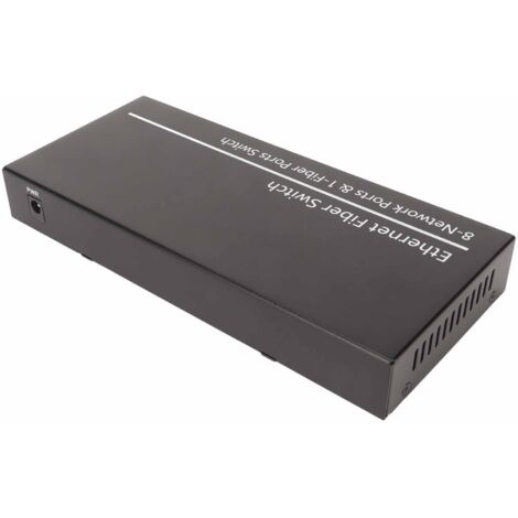 Commutateur Ethernet 8 Ports Fibre Optique Gigabit avec Alimentation 100‑240V EU (1/5)