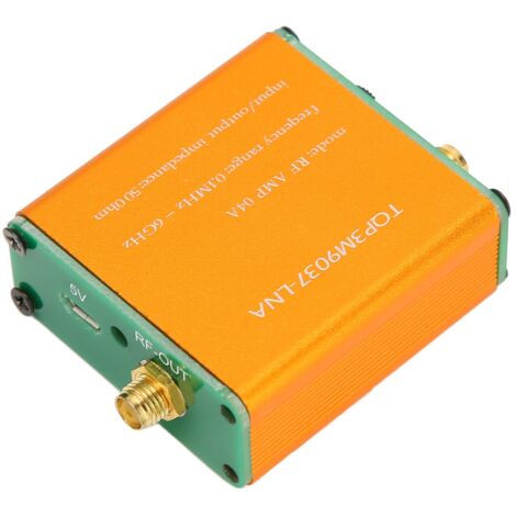 Amplificateur RF 0.1MHz‑6GHz 20dB Gain, Module Faible Bruit Professionnel avec Alimentation Intégrée (1/5)