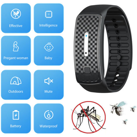 Bracelet Répulsif Ultrason Anti-Moustiques - Portable et Rechargeable pour Extérieur (1/5)