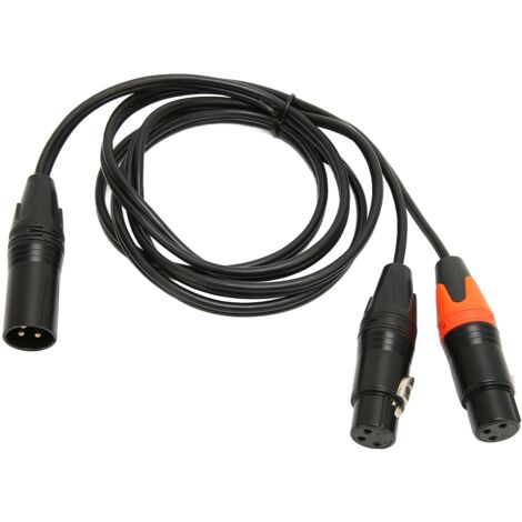 Câble Y XLR mâle vers double XLR femelle pour micro, console, synthétiseur et système audio (1/5)