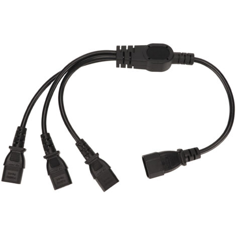 Câble séparateur Y IEC C14 vers 3 x C13 pour alimentation électrique multiprise (1/5)