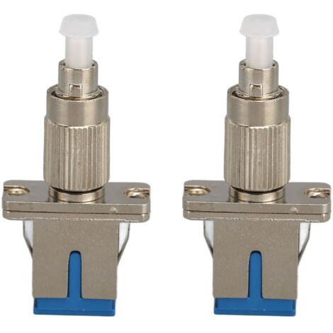 2pcs Adaptateur de Fibre Optique FC Mâle à SC Femelle Monomode, Connecteur Hybride UPC pour Réseaux (1/5)
