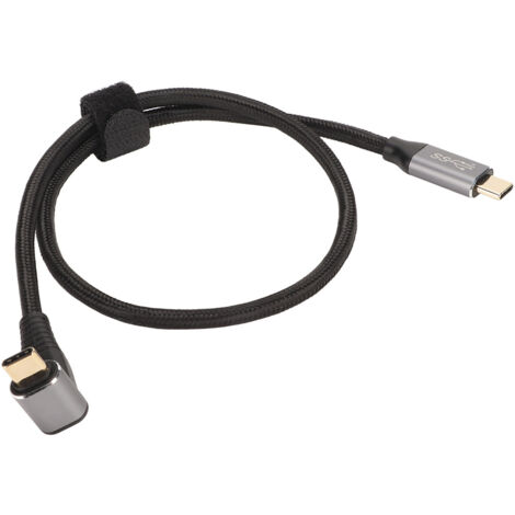 Câble USB-C 90° 4K 60Hz 100W PD pour Steam Deck, Charge Rapide Type-C 3.1 Gen2 50cm (1/5)