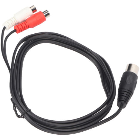 Câble Audio 8 Pin Din Mâle vers 2 RCA Femelle, 1.5m pour Connexion Hi-Fi et Home Cinéma