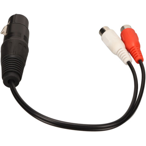 Câble Diviseur Y XLR Femelle vers 2 RCA Femelle, Adaptateur Audio pour Table de Mixage, Microphone et Systèmes Hi-Fi (1/5)