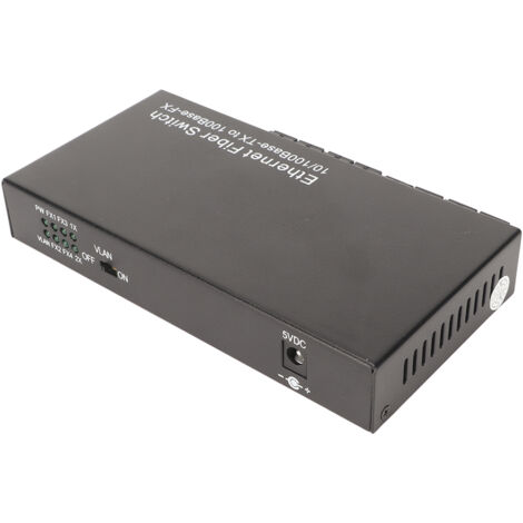 Convertisseur Fibre Optique Ethernet 10/100Mbps 25km, Ports RJ45 et SC, 1310nm, Alimentation 100‑240V avec Prise UE