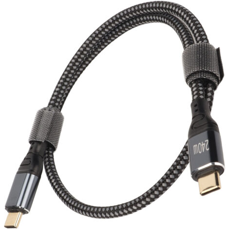 Câble USB C Mâle-Mâle 240W PD, 50 cm, Haute Vitesse 480 Mbps USB 2.0, Double Connecteur pour Transfert Rapide (1/5)