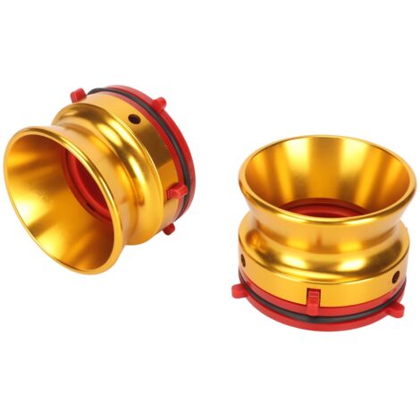 1 Paire d'adaptateurs NAB pour magnétophones Studer Revox, supports bobines professionnels en aluminium poli doré (1/5)