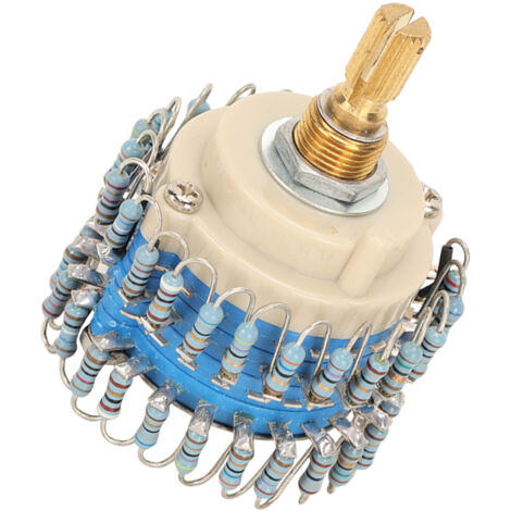 Potentiomètre Stéréo 2×24 Positions 20K Ohm pour Ampli Hi-Fi, Commande de Volume Précise (1/5)