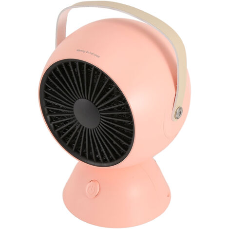 Radiateur de Bureau Mini 1300W, Chauffage d'Appoint Portable Silencieux pour Chambre, Bureau, Température Réglable, Prise Européenne Rose 100-240V (1/5)