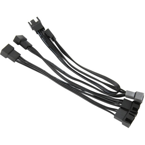 Prolongateur PWM 4 broches pour ventilateurs PC - Câble d'extension d'alimentation pour refroidissement boîtier (1/5)