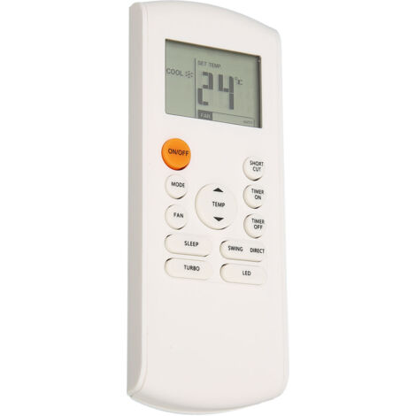 Télécommande universelle pour climatiseurs, compatible avec modèles R57B1, RG52A2, BGEFU1, RG57A6 et RG57B BGE. (1/5)