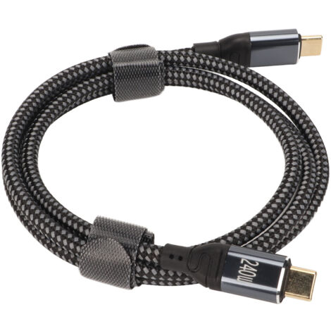 Câble USB C Mâle-Mâle 240W PD, 480 Mbps USB 2.0 pour Transfert Rapide, 1 mètre (1/5)
