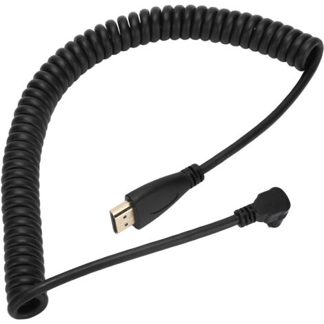 Adaptateur HDMI Mâle vers Femelle à Ressort pour PC Portable et Bureau
