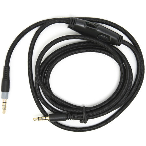 Câble audio 3.5mm mâle-mâle avec contrôle de volume pour HyperX Cloud, casque gaming