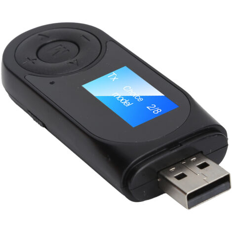 Adaptateur Audio Bluetooth 5.0 Émetteur-Récepteur 2 en 1 pour Voiture avec Kit Mains Libres