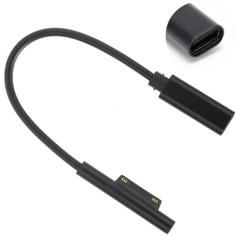 Câble USB-C de recharge rapide pour Surface Pro 3/4/5 et Surface Book, connecteur Type-C femelle