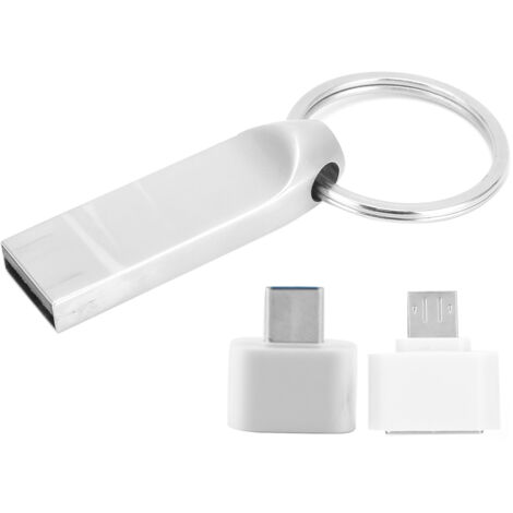 Clé USB 2.0 Mémoire Flash 4GB avec Adaptateur OTG et Porte-Clés - Cadeau Idéal HS220 (1/5)