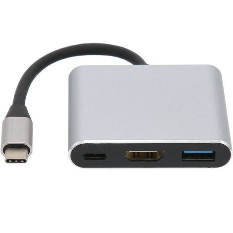 Station d'accueil USB-C vers HDMI avec 3 ports USB 3.0 et charge rapide