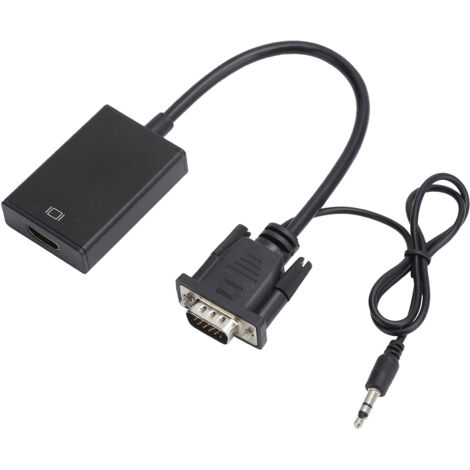 Convertisseur Audio Numérique Analogique vers HDMI avec Alimentation USB et Câble HD Noir E305 (1/5)