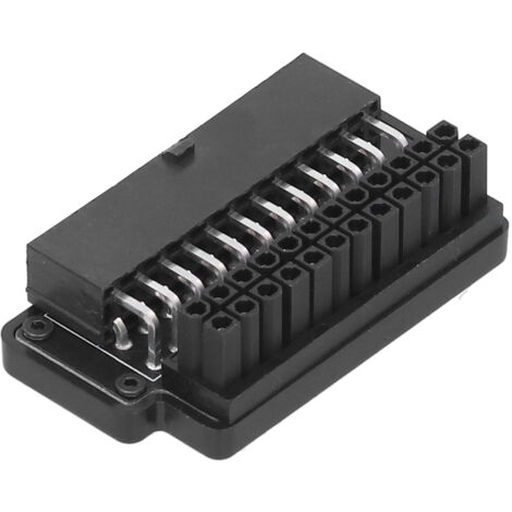 Adaptateur d'alimentation PC 24 broches ATX à angle droit 90°, femelle-mâle, avec boîtier ABS (1/5)