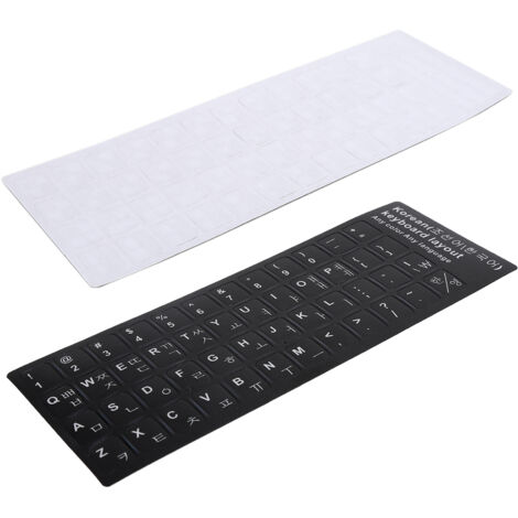 Étiquettes clavier coréennes résistantes à l'eau pour PC portable 10-17 pouces et ordinateur fixe (1/5)