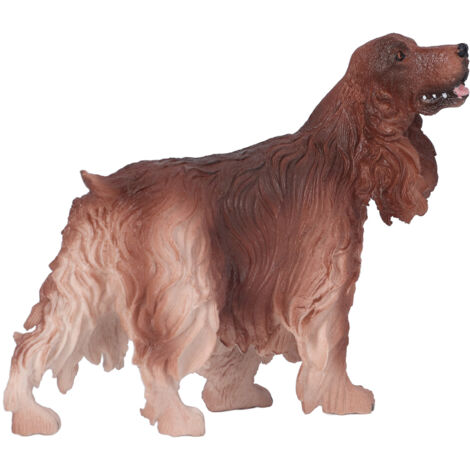 Figurine Réaliste de Chien Cocker Marron, Décoration pour Chambre d'Enfant (1/5)