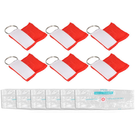 Masque de RCR 6 pièces avec Valve Anti-retour pour Ventilation d'Urgence - Rouge (1/5)