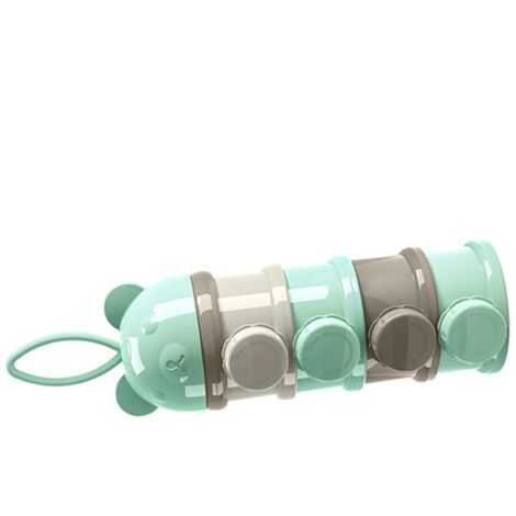Doseur de Lait en Poudre 4 Niveaux, Capacité XL Portable pour Bébé en Déplacement, Vert (1/5)