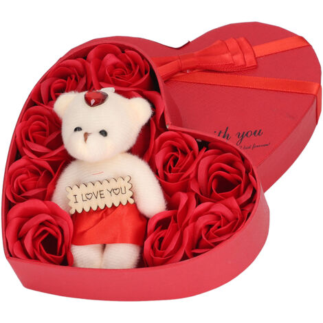 Boîte Cadeau Savon Parfumé en Cœur, Décor Romantique Salle de Bain, Idée Cadeau Originale, Fleur de Douceur (1/5)