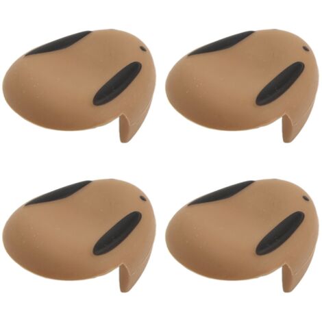 12 Protections d'angle lapin pour meubles, coins arrondis sécurité enfant, couleur marron (1/5)