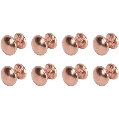 8 poignées de tirage rondes 1:12 en métal pour maison de poupée, finition bronze violet, accessoires miniatures (1/5)