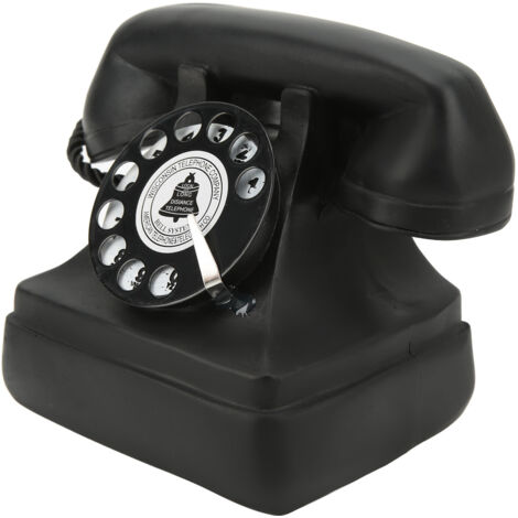 Téléphone Fixe Rétro avec Cadran - Décoration Vintage pour Salon et Bureau - Ancien Modèle de Téléphone