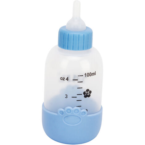 Biberon Nourriture 100ml pour Chaton et Chiot, Tétine Douce Silicone avec Décoration Patte, Accessoire Alimentation Animaux (1/5)