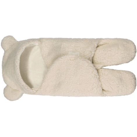Sac de couchage bébé polaire ours abricot, doux et chaud pour poussette, maison, extérieur, naissance à 3 mois, 55x65 cm