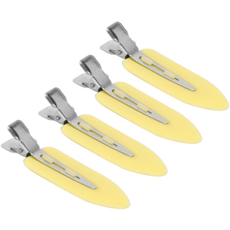 Barrettes à Cheveux Solides Anti-Déformation Jaune, Accessoires Coiffure Femme (1/5)