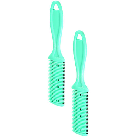 Lame de tondeuse fine double face pour coiffure à domicile, tondeuse professionnelle verte avec guide-peigne pour salon (1/5)