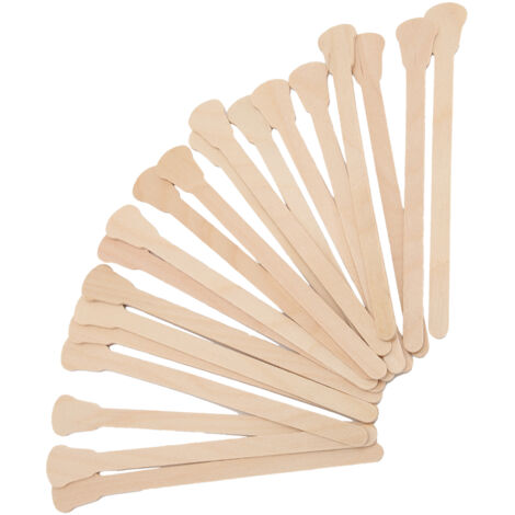 20 bâtonnets en bois pour cire épilatoire, spatules jetables visage et corps, forme guitare (1/5)