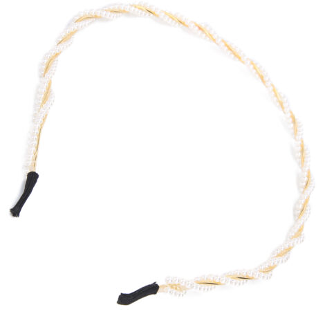 Diadème de mariée en métal orné de perles, accessoire capillaire chic pour cérémonies et événements festifs (1/5)