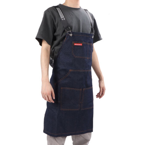 Tablier de Coiffure en Denim Lavable, Ajustable pour Professionnels Hommes et Femmes (1/5)