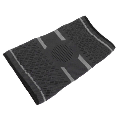 Manchon de Genou Compressif - Support en Nylon Respirant et Antidérapant, Protection Grise Taille L (1/5)