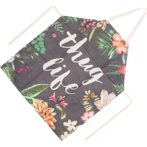 Tablier de Manucure en Lin à Fleurs Anti-Tâches pour Professionnels et Particuliers (1/5)