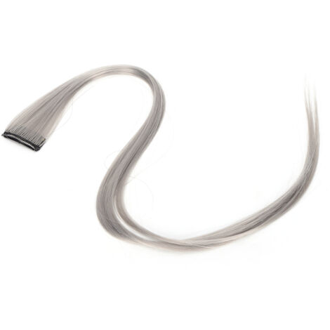 Extensions de cheveux gris pour déguisements, clips colorés pour cosplay et fêtes (1/5)