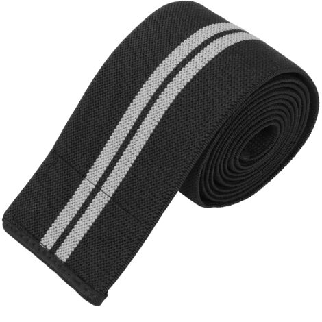 Manchons de Genou Élastiques pour Sport et Fitness - Confort Respirant et Soutien Articulaire - Couleur Noir/Gris (1/5)