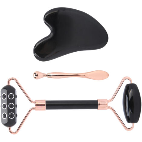 Rouleau de Gua Sha en Germanium pour Soin du Visage et Contour des Yeux