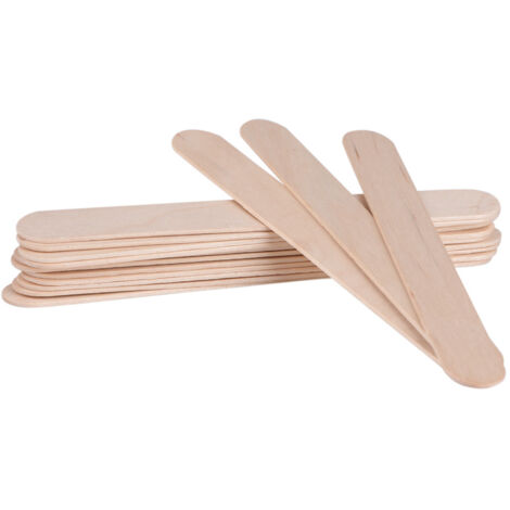 100 Bâtonnets en Bois Jetables pour Application de Cire - Spatules Médicales et Dépresseurs de Langue (1/5)