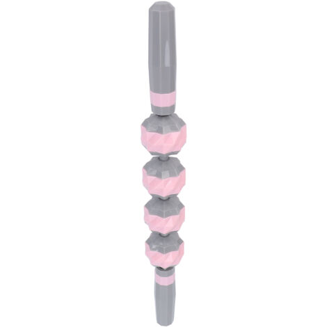 Bâton de Massage Musculaire pour Récupération Sportive et Détente - Rouleau en Forme de Tube - Rose