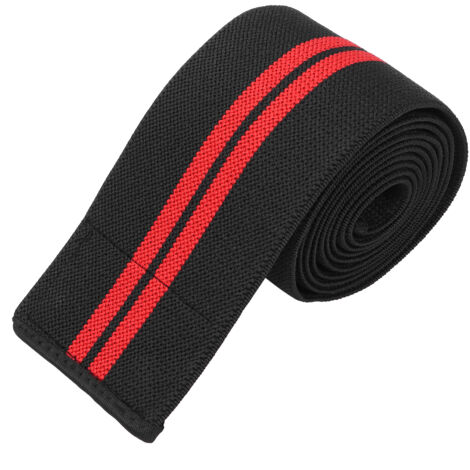 Manchons de Compression pour Genoux Fitness Noir Rouge - Élastiques Sport (1/5)