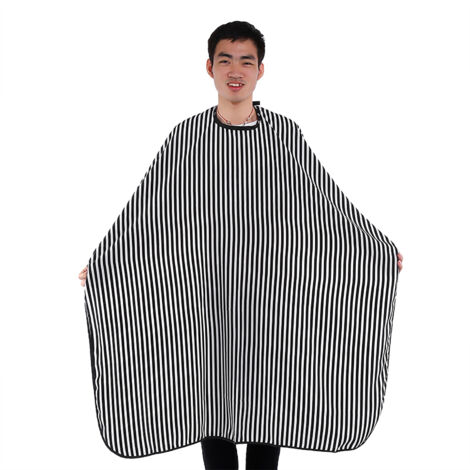 Cape de Coiffure Rayée pour Adultes - Blouse de Protection Salon (1/5)