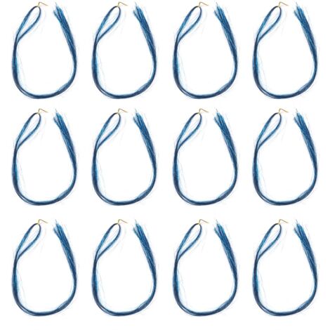 Mèches à Clip Pailletées Bleu Électrique Extensions Cheveux (1/5)
